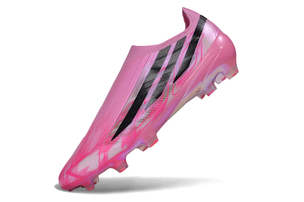 Chuteira Adidas F50 Hyperfast Laceless FG - Rosa