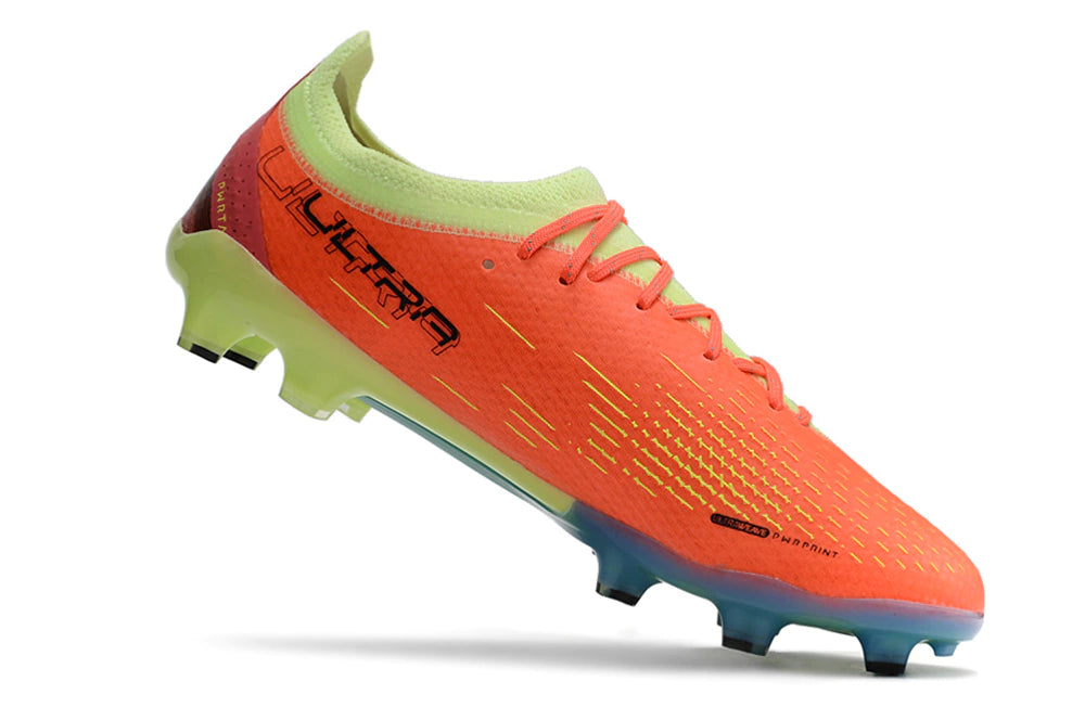 Chuteira Puma Ultra 5 Campo FG - Verde/Laranja