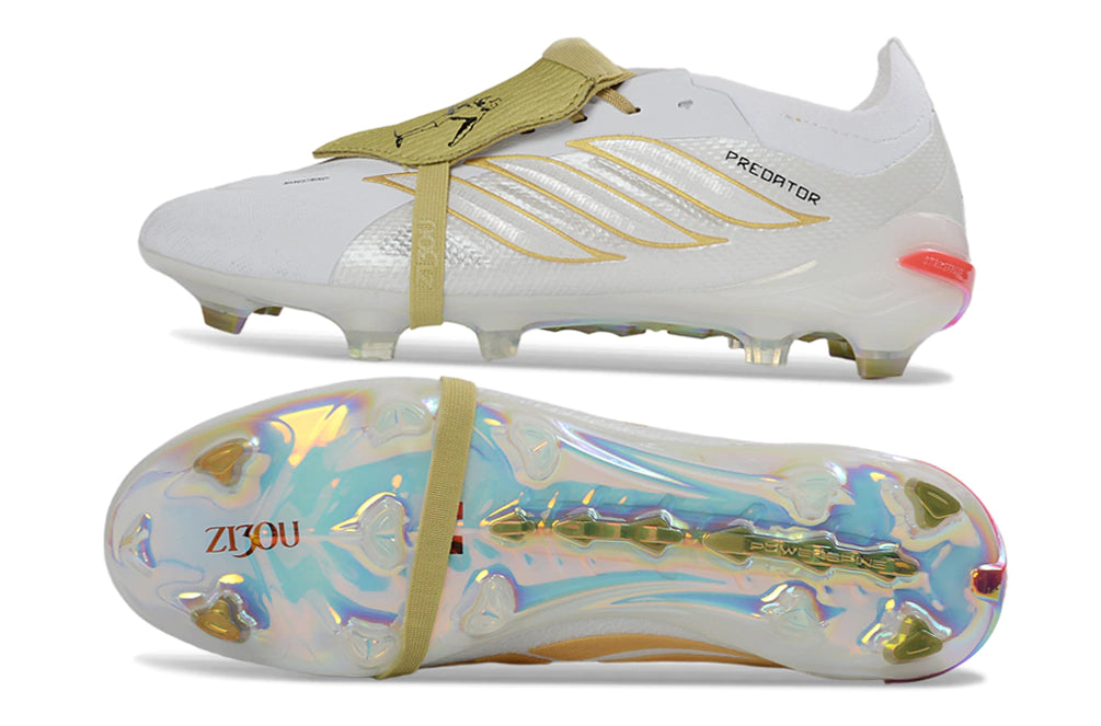 Chuteira Adidas Predator Tongue 26 Elite FG - Branco