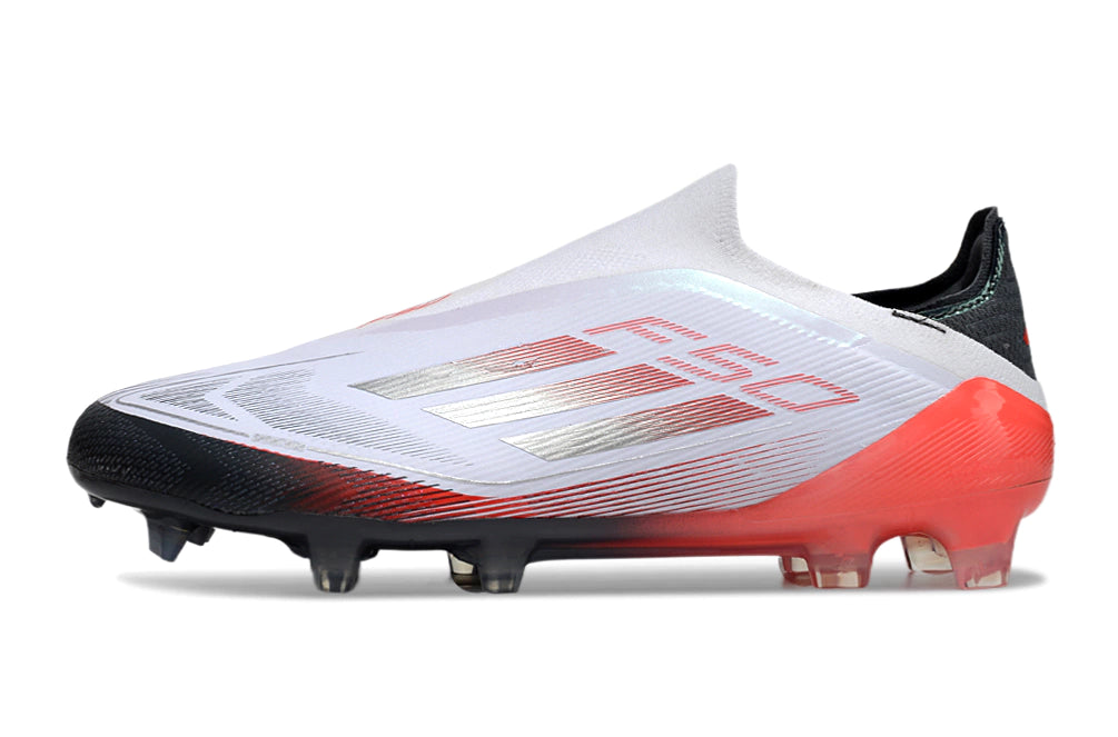 Chuteira Adidas F50 X Laceless Campo - Cinza - Branco/Preto
