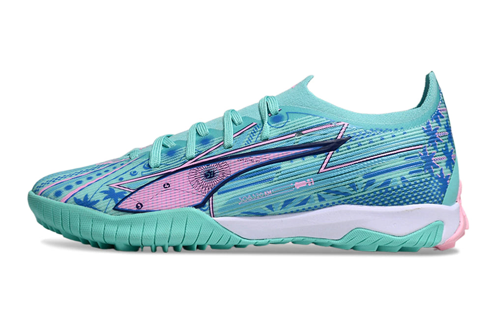 Chuteira Puma Ultra 5 Pro Cage Society - Azul/Branco