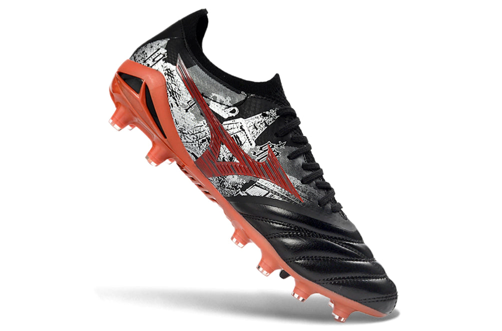 Chuteira Mizuno Morelia Neo 4 Campo - Preto/Vermelho