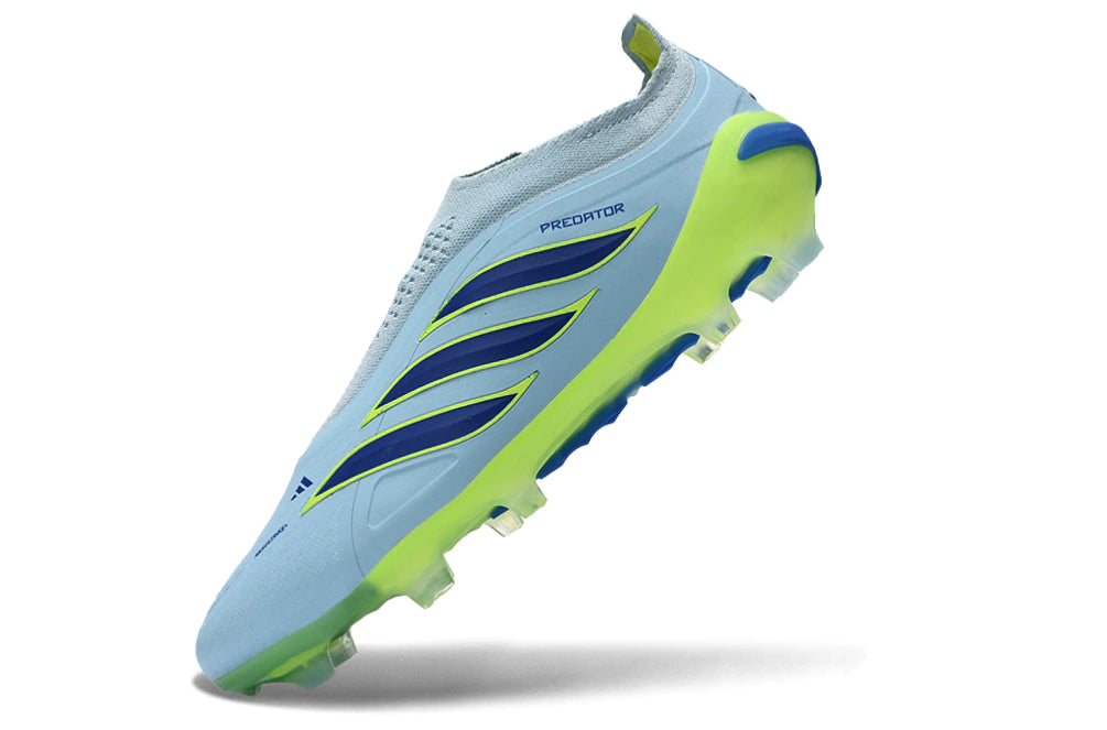 Chuteira Adidas Predator Laceless 26 Elite FG - Azul/Verde