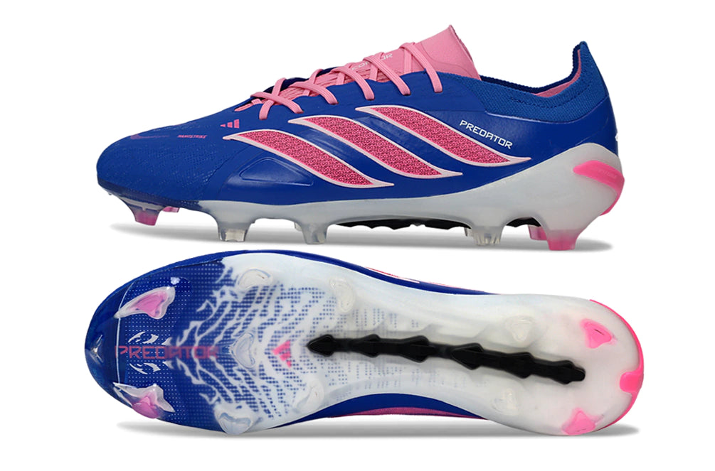 Chuteira Adidas Predator Elite 26 Campo FG - Azul/Rosa