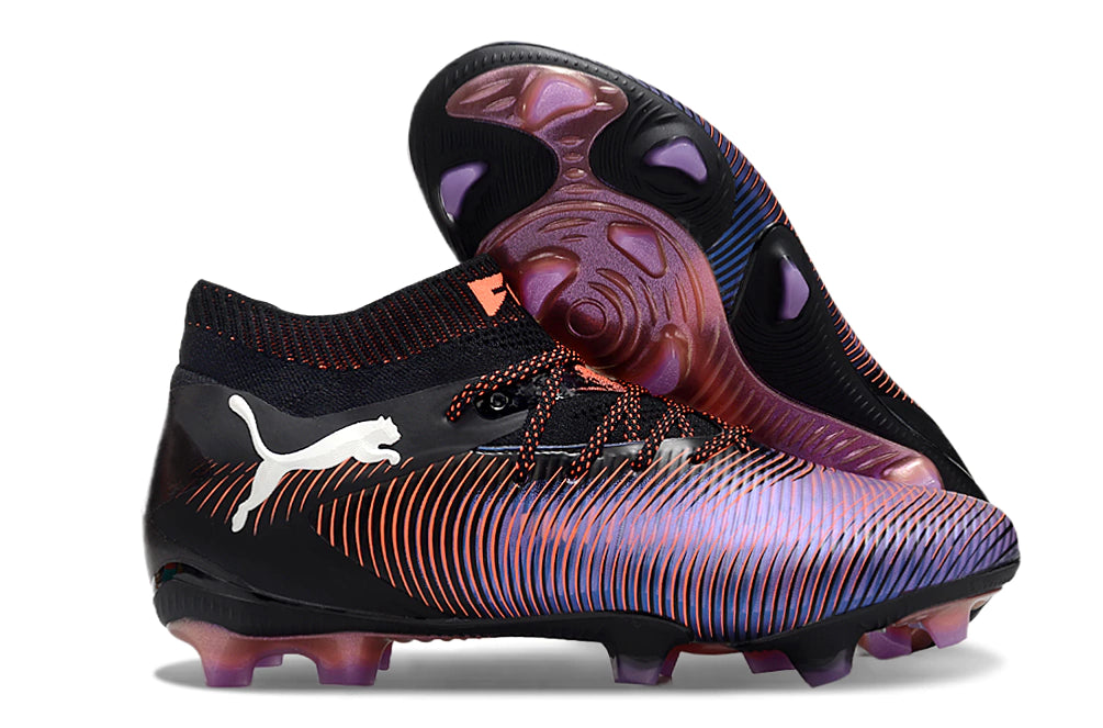 Chuteira Puma Future 8 Ultimate Botinha Campo FG - Preto/Roxo