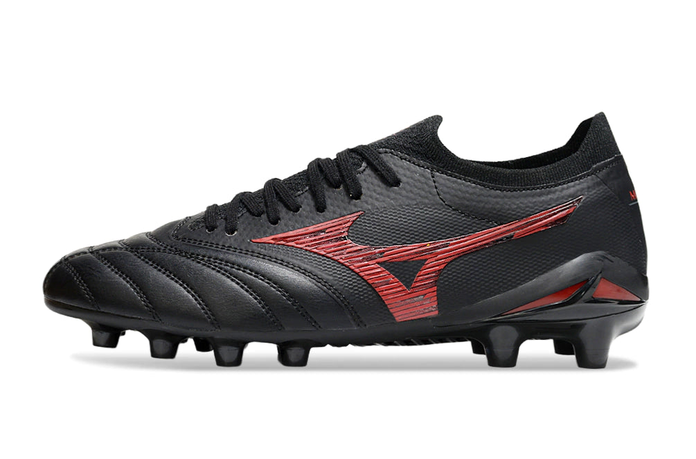 Chuteira Mizuno Morelia Neo 4 Campo - Preto/Vermelho