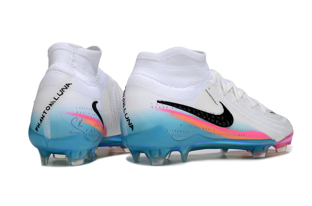 Chuteira Nike Phantom Luna 2 Elite Campo FG - Branco/Azul