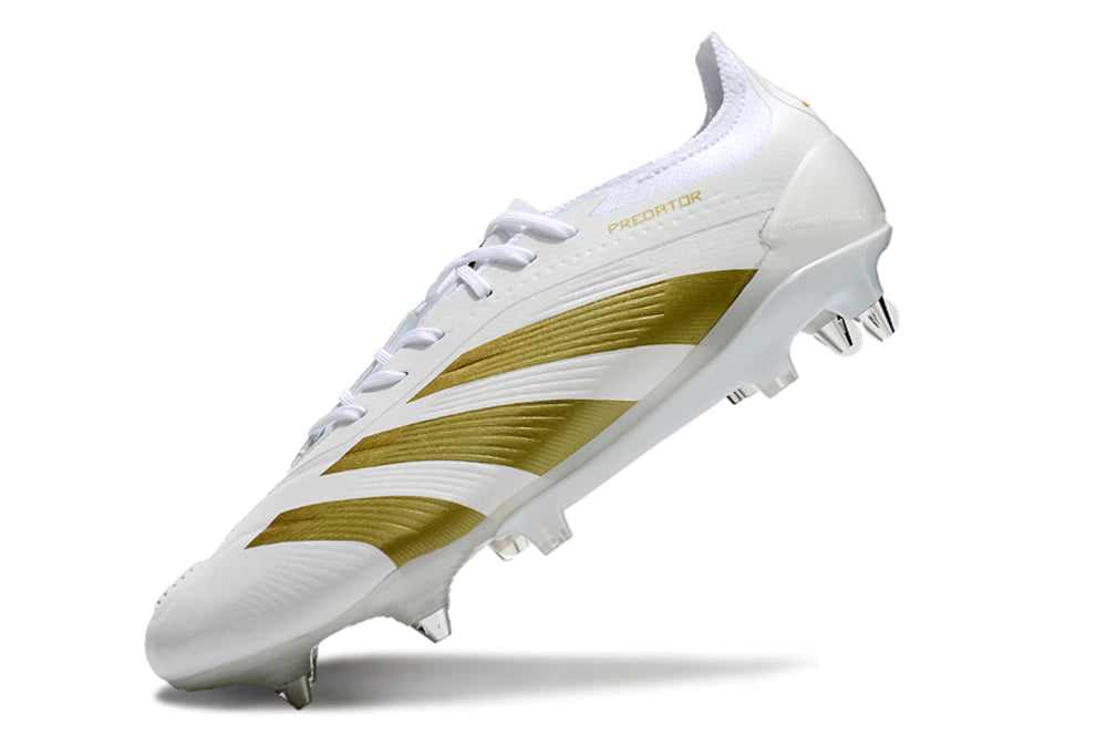 Chuteira Adidas Predator Elite SG - Branco/Dourado