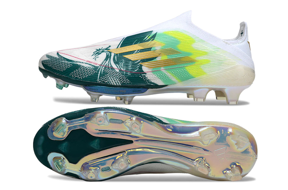 Chuteira Adidas F50+ Elite Campo - Branco/Verde