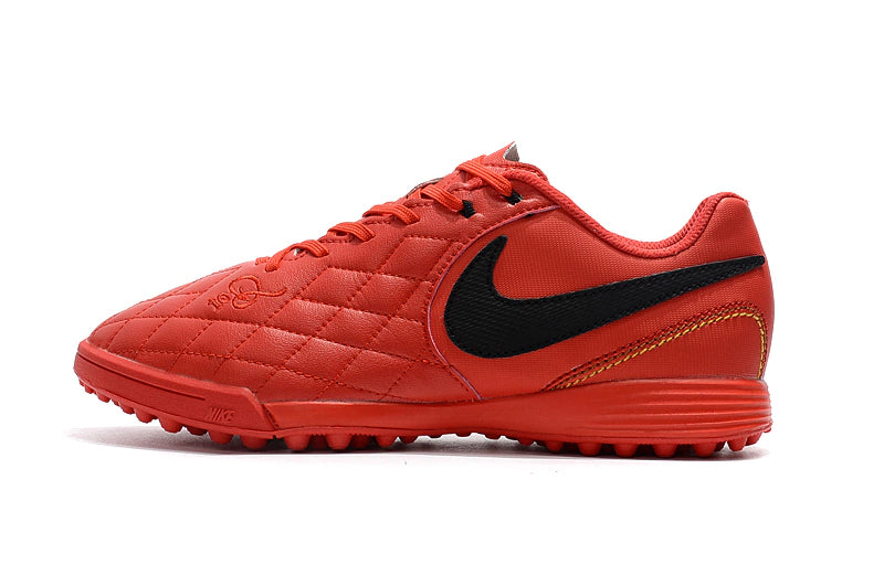 Chuteira Nike Tiempo 7 10R Academy Society TF - Vermelho/Preto