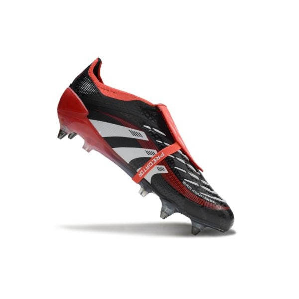 Chuteira Adidas Predator 25 Elite Tongue SG - Preto/Vermelho