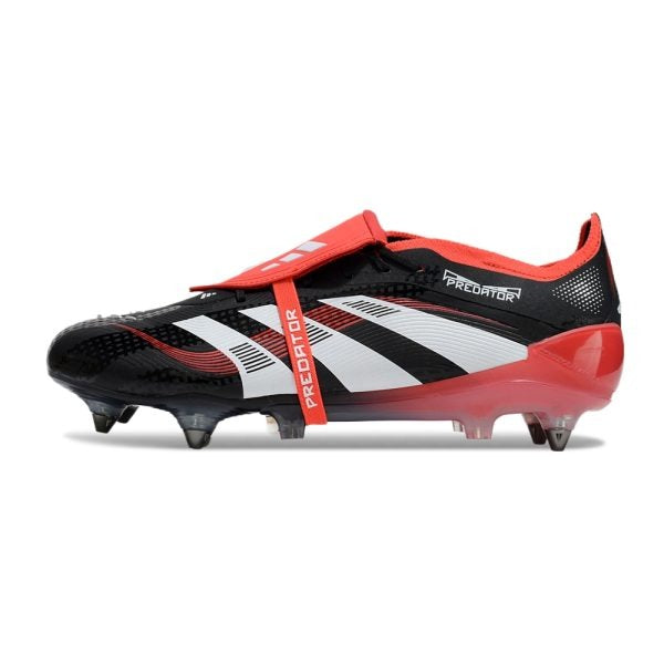 Chuteira Adidas Predator 25 Elite Tongue SG - Preto/Vermelho