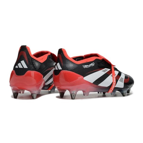 Chuteira Adidas Predator 25 Elite Tongue SG - Preto/Vermelho