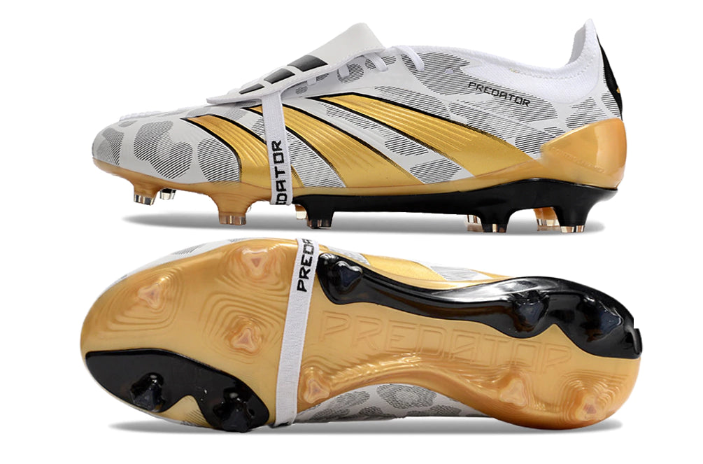 Chuteira Adidas Predstrike Elite Campo - Branco/Dourado