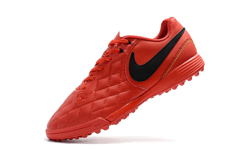 Chuteira Nike Tiempo 7 10R Academy Society TF - Vermelho/Preto