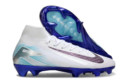 Chuteira Nike Mercurial Superfly 10 Elite Campo - Branco/Azul