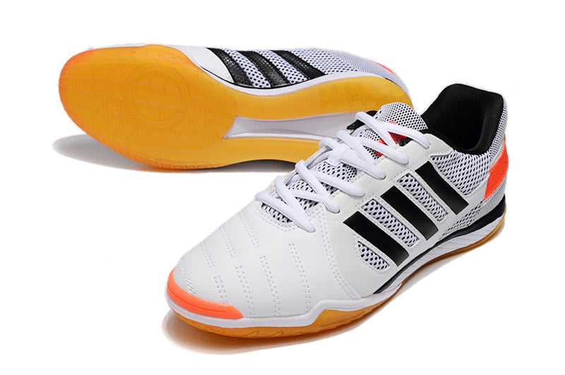 Chuteira Adidas Top Sala Futsal - Preto/Branco/Marrom